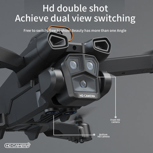 Drone H12 avec évitement d’obstacles à trois côtés, télécommande