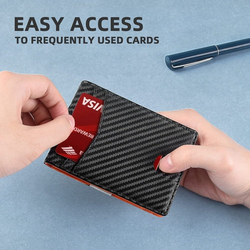 Porte-cartes RFID antivol en cuir.